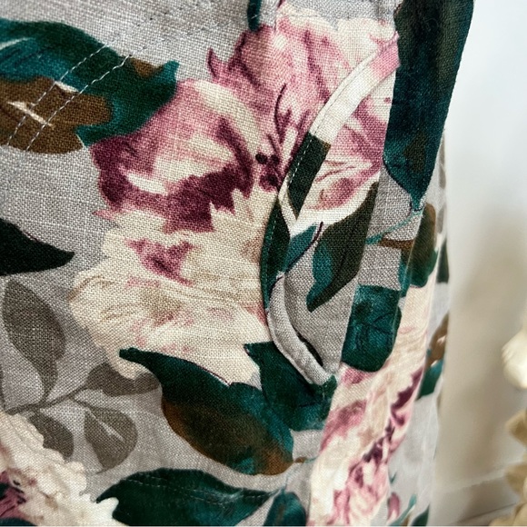 Bold Floral Textured Mini Dress Small - Picture 5 of 9